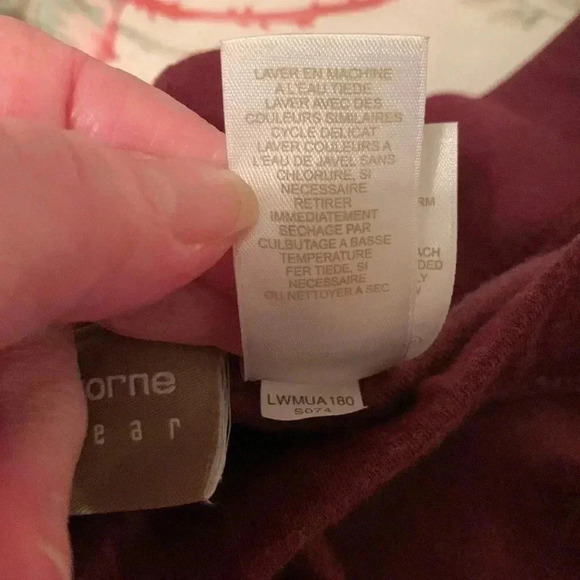 Liz Claiborne Women’s Burgundy Track Pants With Elastic Waist Band Size Medium - Picture 8 of 14